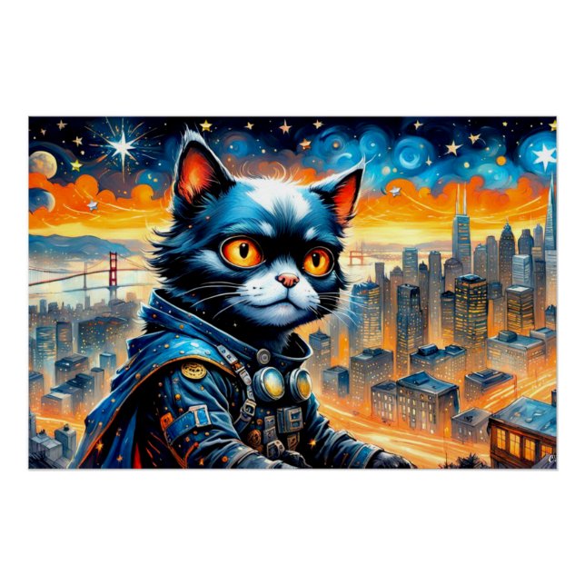 PÓSTER DEFENSOR DE LA NOCHE (Anverso)