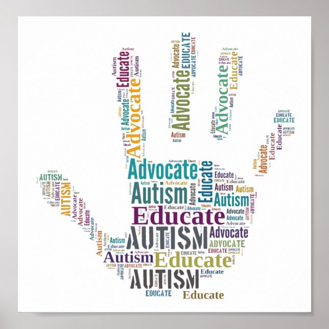 Póster Defensor del autismo y educar al Poster GoTeamKate (Frente)