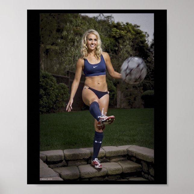 Póster Defensora de fútbol Footll Heather Mitts Feeley Mi (Frente)
