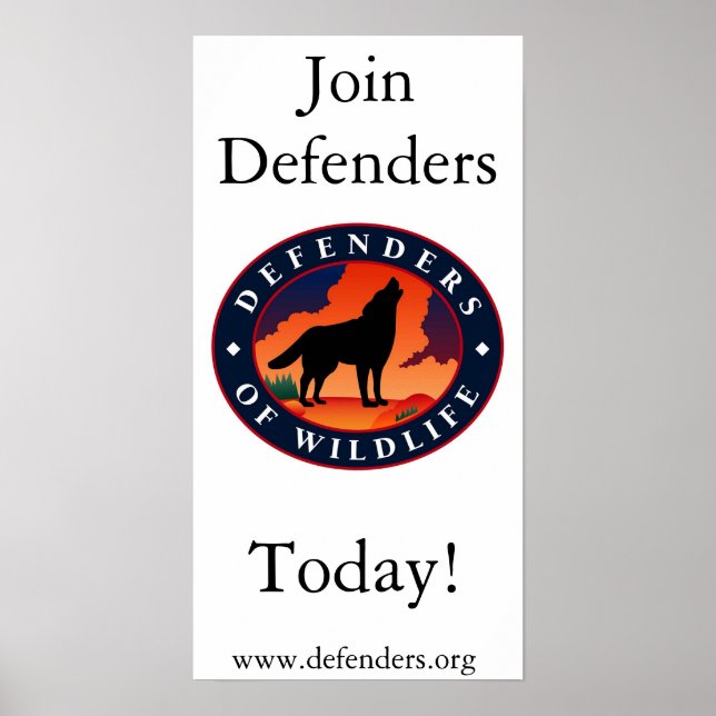 Póster Defensores de la vida silvestre (Frente)