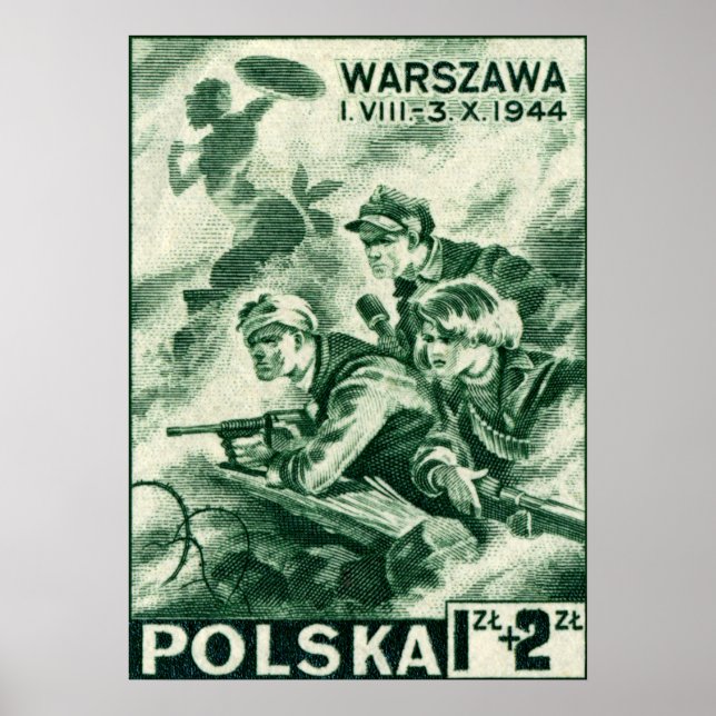 Póster Defensores de Varsovia en la Segunda Guerra Mundia (Frente)