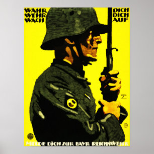 Póster ¡Defiéndete! ¡Protégete! ¡Despierta! Alemán