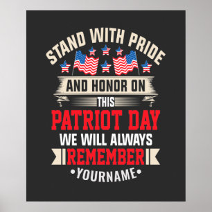 Póster Defiendo la bandera a honrar a los que murieron