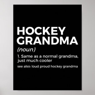 Póster Definición de abuela de hockey Fuerte Orgullosa Ab