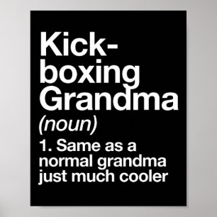 Póster Definición de abuela de kickboxing divertido depor