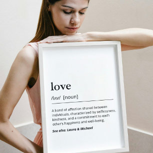 Póster Definición de amor Regalo de boda personalizado re