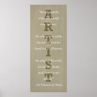 Póster Definición de artista