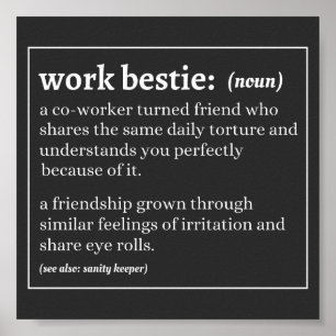 Póster Definición de Bestie de trabajo