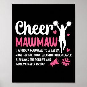 Póster Definición de Cheer Mawmaw Mawmaw de una porrista 