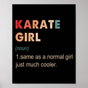 Póster Definición de chica de karate Regalo divertido par