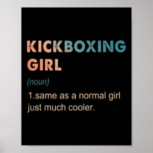Póster Definición de chica de kickboxing Amante del kickb