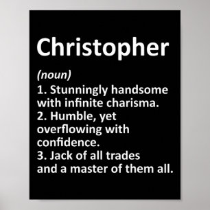 Póster Definición de Christopher Nombre Personalizado Div