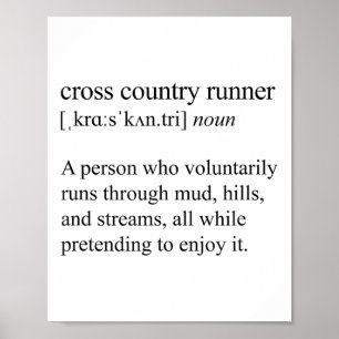 Póster Definición de corredor de cross country, carrera d