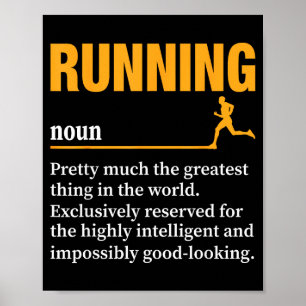 Póster Definición de correr Humor Maratón Atleta Divertid