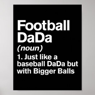 Póster Definición de Dada de fútbol divertido Dada más gr