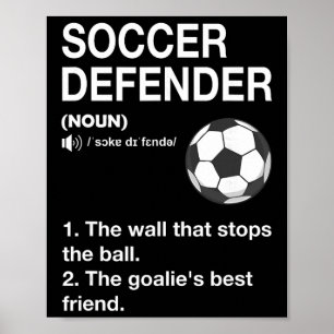 Póster Definición de defensor de fútbol Jugador de fútbol