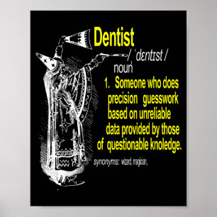 Póster definición de dentista asistente dental