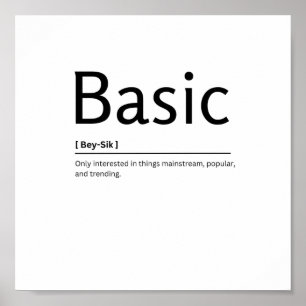 Póster Definición de diccionario básica Cita divertida Im