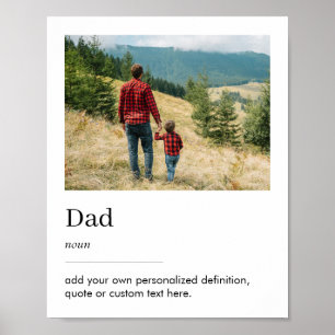 Póster Definición de diccionario de fotos de papá