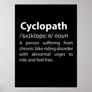Póster Definición de diccionario divertida de Cyclopath