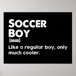 Póster Definición de diccionario divertida de Soccer Boy