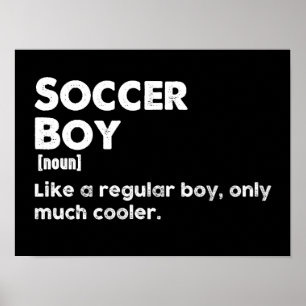 Póster Definición de diccionario divertida de Soccer Boy