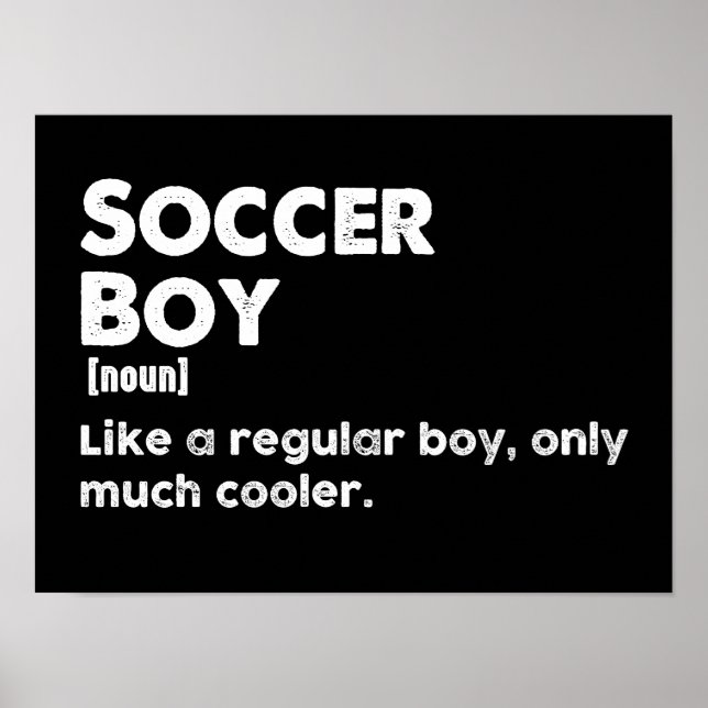 Póster Definición de diccionario divertida de Soccer Boy (Frente)