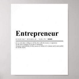 Póster Definición de emprendedor | Cotización motivaciona