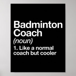 Póster Definición de Entrenador de Bádminton Deportes Ent