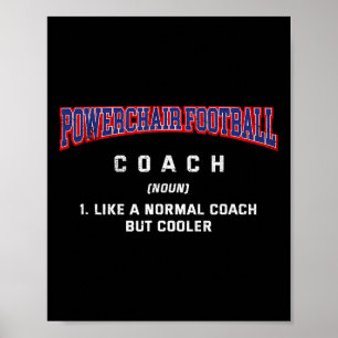 Póster Definición de Entrenador de Fútbol con Silla de Ru