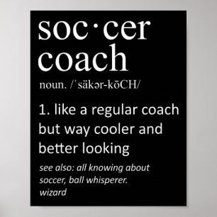 Póster Definición de Entrenador de Fútbol Deportes Entren