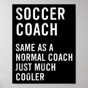 Póster Definición de Entrenador de Fútbol Divertida