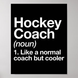 Póster Definición de Entrenador de Hockey Deportes Divert