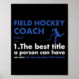 Póster Definición de Entrenador Deportivo Hockey sobre Cé