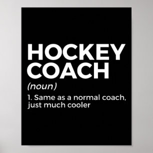 Póster Definición de entrenador divertido de hockey