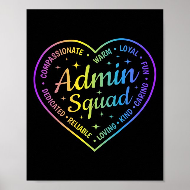 Póster Definición de escuadrón de administración Admin Cr (Frente)