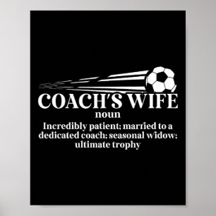 Póster Definición de esposa de entrenador de fútbol Espos