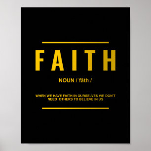 Póster Definición de fe Oferta Inspiradora