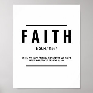 Póster Definición de fe Oferta Inspiradora