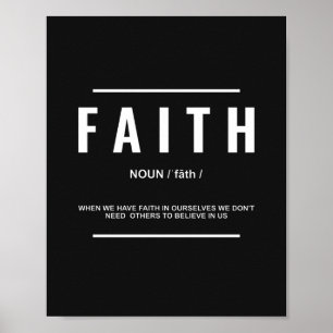 Póster Definición de fe Oferta Inspiradora