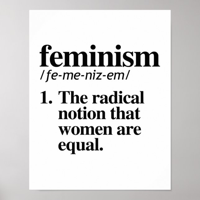 Póster Definición de feminismo - La noción radical de las (Frente)