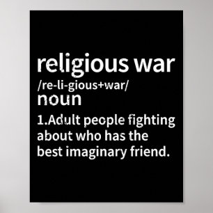 Póster Definición de guerra religiosa vintage Ac antireli