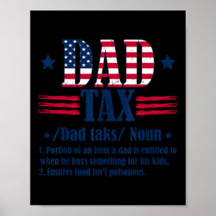 Póster Definición de impuesto a papá vintage Hombres Día 