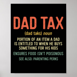 Póster Definición de impuestos Camisa del Día del Padre 2