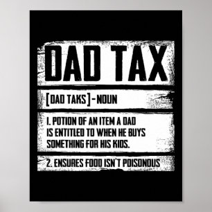Póster Definición de impuestos de papá Día del padre para