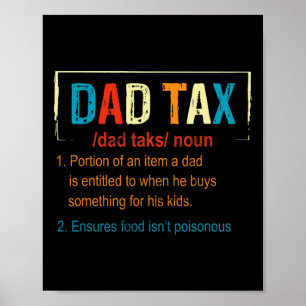 Póster Definición de impuestos de papá Divertido padre Dí