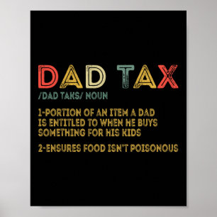 Póster Definición de impuestos de papá Hombres Día 2 del