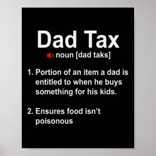 Póster Definición de impuestos de papá papá papá papá pap