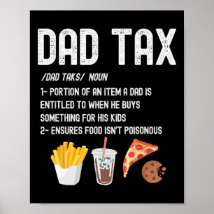 Póster Definición de impuestos Famosos Padres Día Papi Hu
