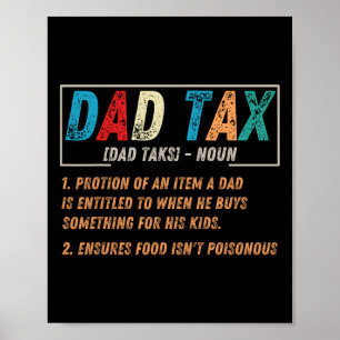 Póster Definición de impuestos Hombres Diez del Padre Fun